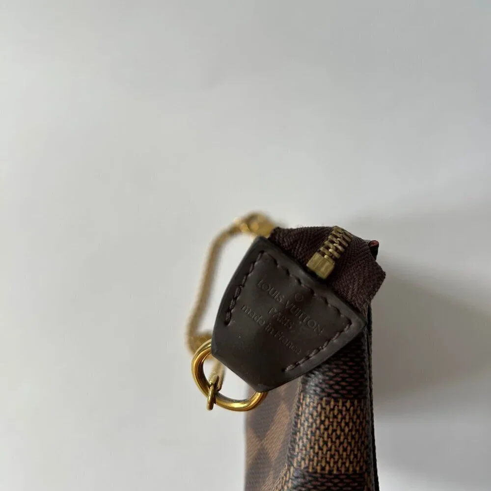 LOUIS VUITTON DAMIER EBENE MINI POCHETTE ACCESSOIRES